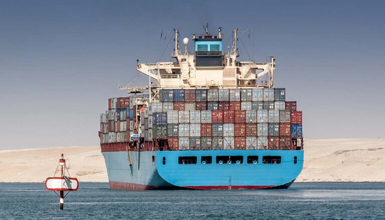 container ship in Suez Canal