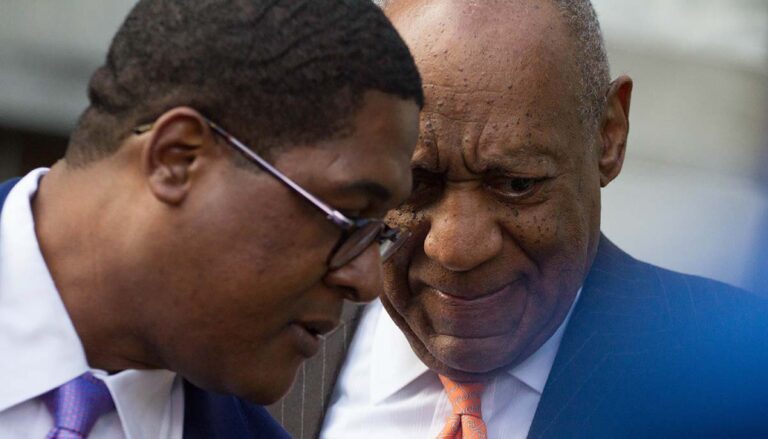 Bill Cosby exiting the courtroom in 2018