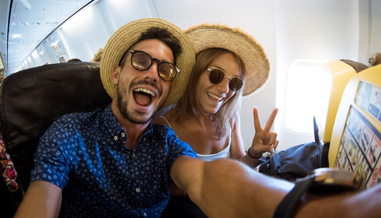 obnoxious airplane selfie