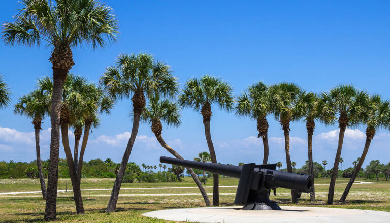 19th century cannon at Fort De Soto, Florida, United States