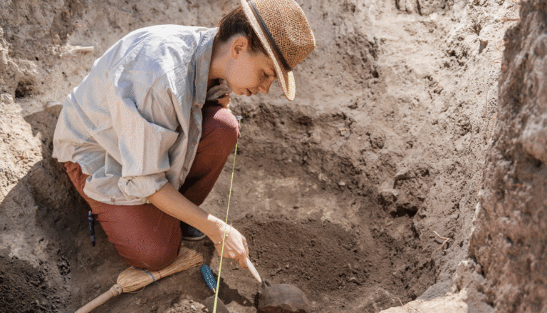 Archeologist-digging
