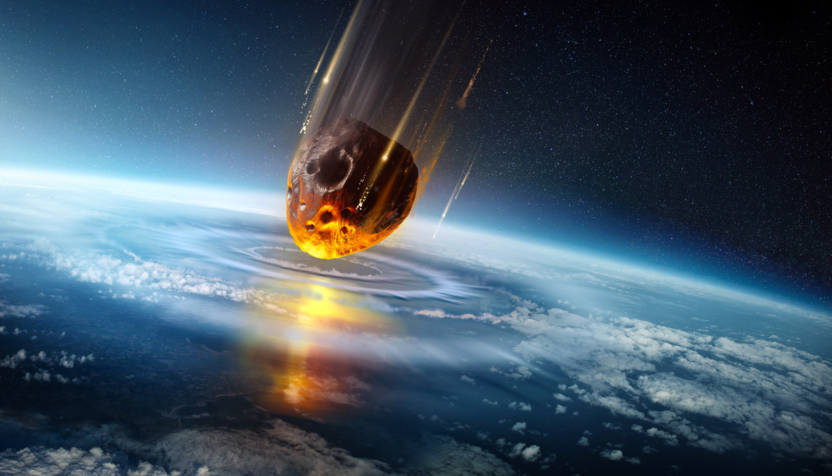 Meteor hitting Earth
