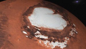 Mars polar ice cap
