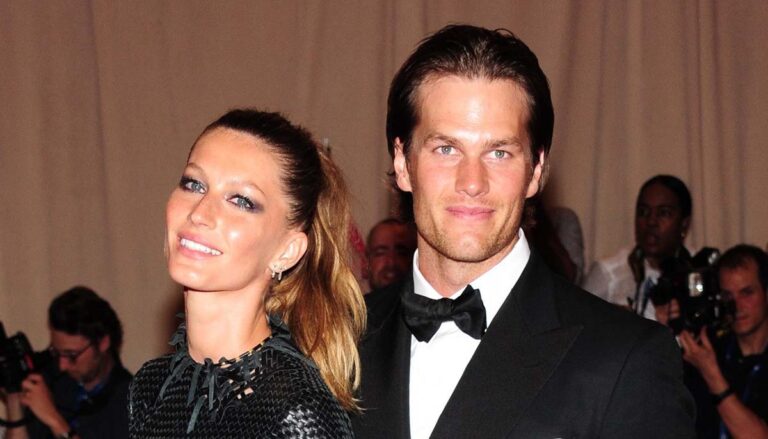Gisele Bundchen, in Alexander Wang, Tom Brady, in Tom Ford, at American Woman: Fashioning National Identity Co-Hosted by GAP, Costume Institute, Metropolitan Museum of Art, NY May 3, 2010