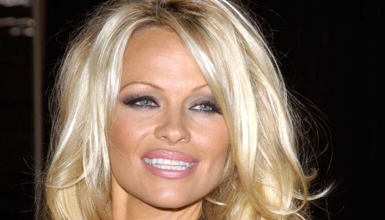 Actress PAMELA ANDERSON at the 4th Annual Adopt-A-Minefield Gala at the Century Plaza Hotel, Beverly Hills, California. October 15, 2004