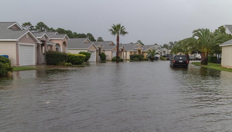 Flooded Florida neighborhood
